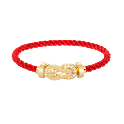 [Amore Jewels]CHANCE LARGE 8 FIGURE BUCKLE HALF DIAMOND BRACELET GOLD