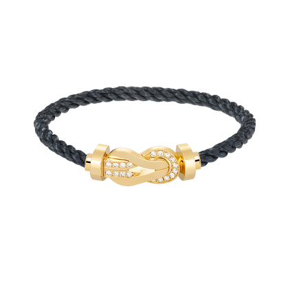 [Amore Jewels]CHANCE LARGE 8 FIGURE BUCKLE HALF DIAMOND BRACELET GOLD