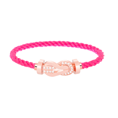[Amore Jewels]CHANCE LARGE 8 FIGURE BUCKLE HALF DIAMOND BRACELET ROSE GOLD