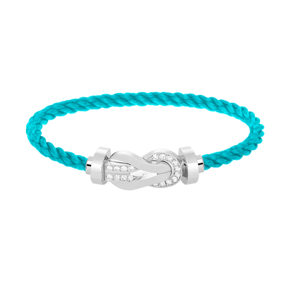 [Amore Jewels]CHANCE LARGE 8 FIGURE BUCKLE HALF DIAMOND BRACELET SILVER