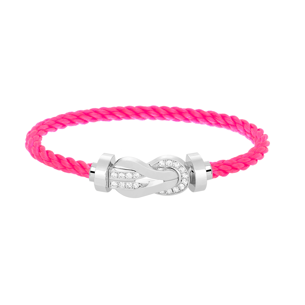 [Amore Jewels]CHANCE LARGE 8 FIGURE BUCKLE HALF DIAMOND BRACELET SILVER