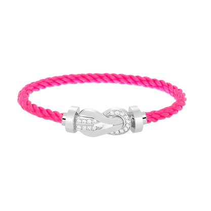 [Amore Jewels]CHANCE LARGE 8 FIGURE BUCKLE HALF DIAMOND BRACELET SILVER
