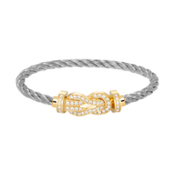 [Amore Jewels]CHANCE LARGE 8 FIGURE BUCKLE FULLDIAMOND BRACELET GOLD