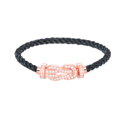 [Amore Jewels]CHANCE LARGE 8 FIGURE BUCKLE FULL DIAMOND BRACELET ROSE GOLD