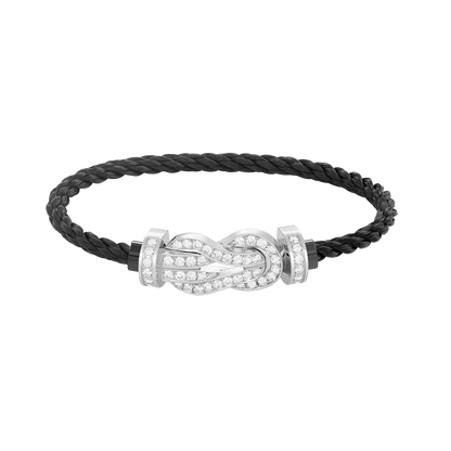 [Amore Jewels]CHANCE LARGE 8 FIGURE BUCKLE FULL DIAMOND BRACELET SILVER