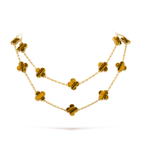[Amore Jewels]CLOVER 20 MOTIFS TIGER EYE ROSE GOLD