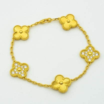 [Amore Jewels] CLOVER 5 MOTIF LASER BRACELET COLLECTION