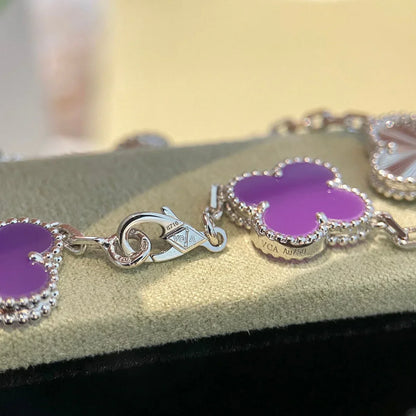 [Amore Jewels] CLOVER 5 MOTIF VIOLET BRACELET COLLECTION