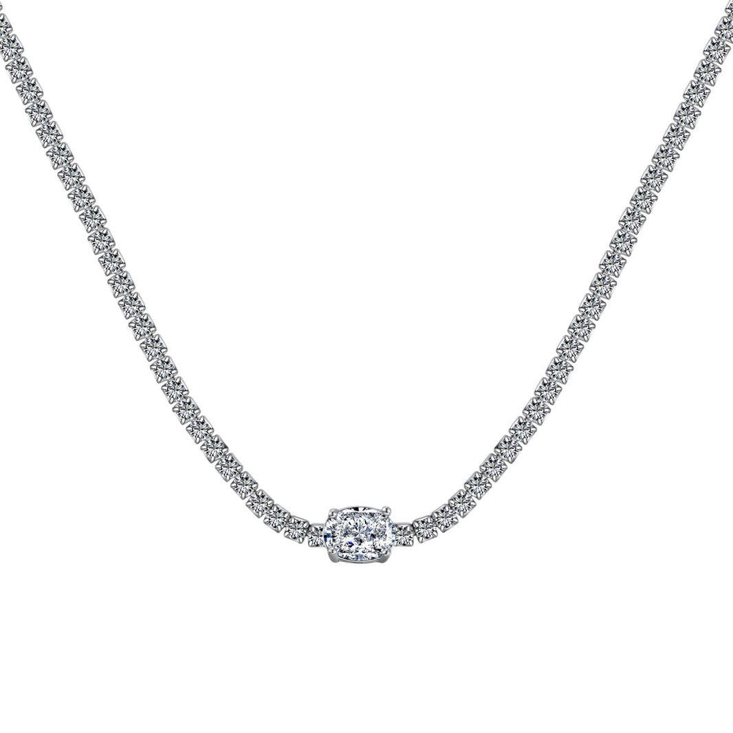 [Amore Jewels]1.0 Carat Shining Oval Cut Necklace