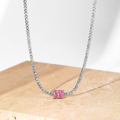 [Amore Jewels]2.0 carat Ornate Emerald Cut Necklace
