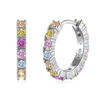 [Amore Jewels]Radiant Colorful Round Cut Earrings