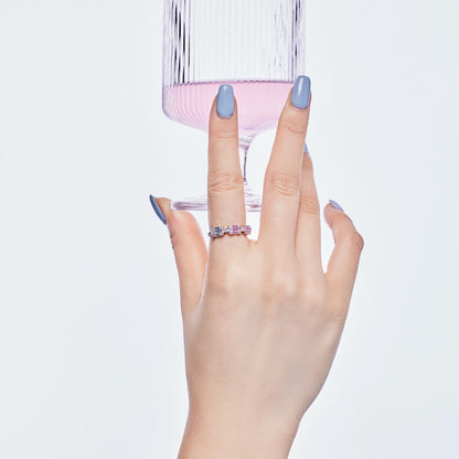 [Amore Jewels]Unique Colorful Emerald Cut Party Ring