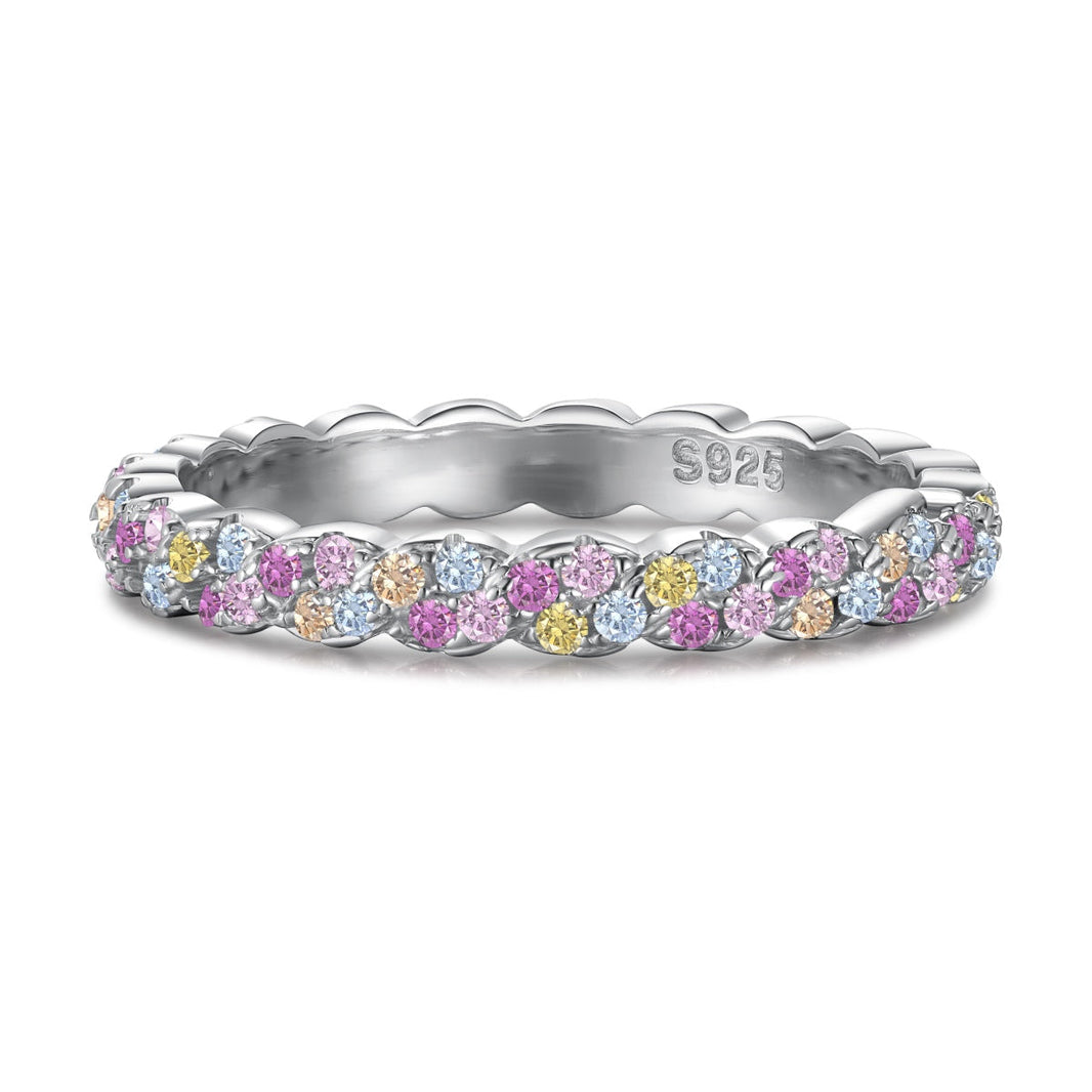 [Amore Jewels]Dainty Ebullient Round Cut Daily Ring
