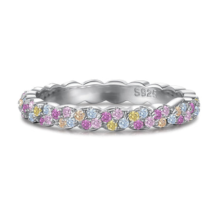 [Amore Jewels]Dainty Ebullient Round Cut Daily Ring