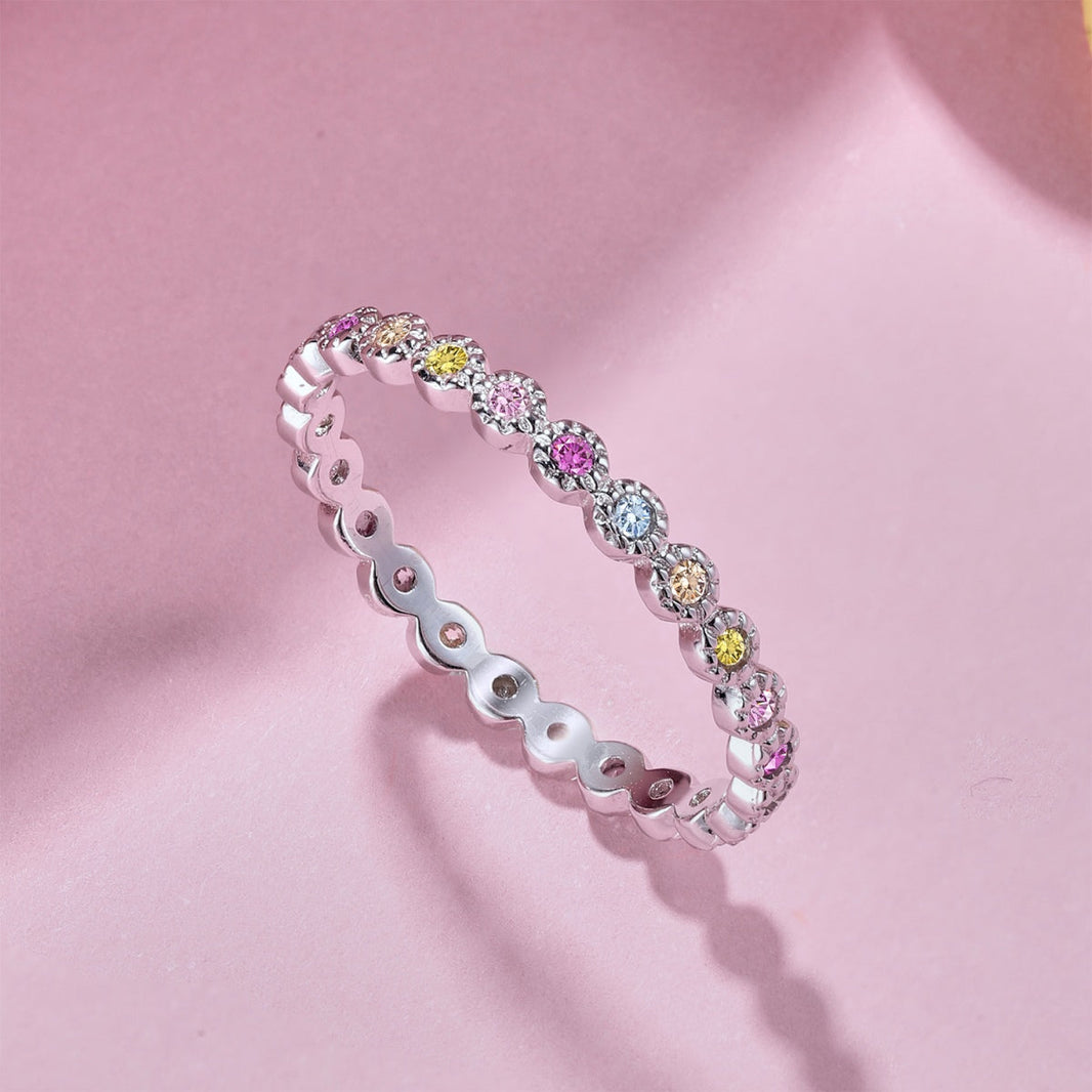 [Amore Jewels]Radiant Sparkling Round Cut Daily Ring