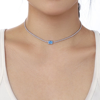 [Amore Jewels]2.0 carat Ornate Emerald Cut Necklace