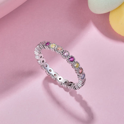 [Amore Jewels]Exquisite Colorful Round Cut Party Ring