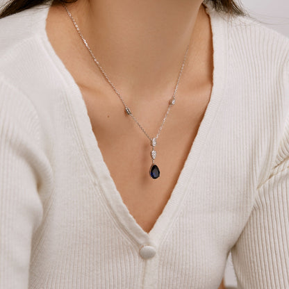 [Amore Jewels]Dazzling Pear Cut Necklace