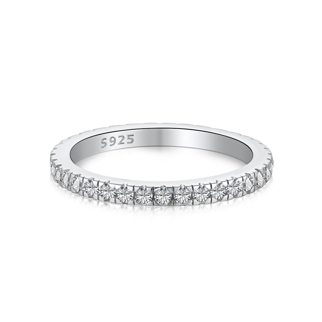 [Amore Jewels]Delicate Sparkling Round Cut Daily Ring