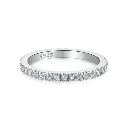 [Amore Jewels]Delicate Sparkling Round Cut Daily Ring