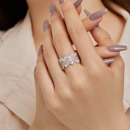[Amore Jewels]Luxurious Colorful Radiant Cut Daily Ring