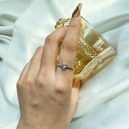 [Amore Jewels]0.5 Carat CaratEternity Charming Heart Shape Lover Ring