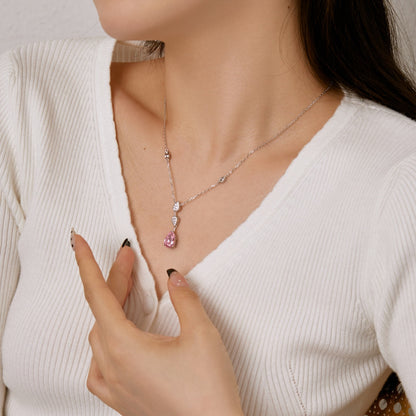 [Amore Jewels]Dazzling Pear Cut Necklace