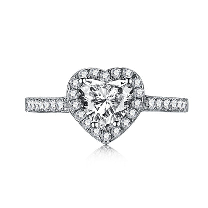 [Amore Jewels]Eternity Splashy Romantic Heart Shape Lover Ring
