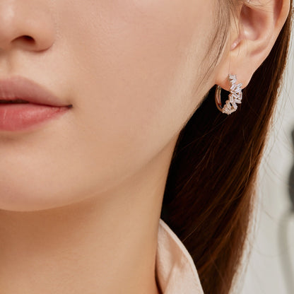 [Amore Jewels]Dazzling Colorful Emerald Cut Daily Earrings