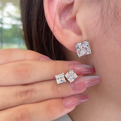 [Amore Jewels]Delicate Square Shape Earrings