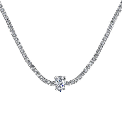[Amore Jewels]1.0 carat Unique Pear Cut Tennis Necklace