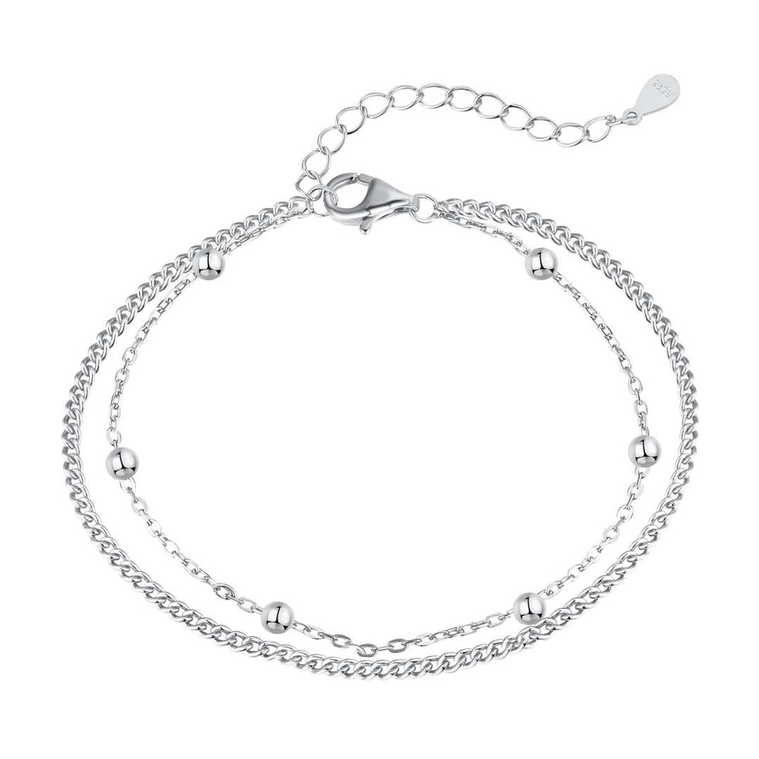 [Amore Jewels]Delicate Bead Double Layer Bracelet