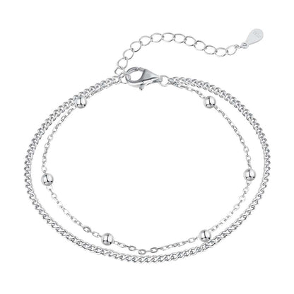 [Amore Jewels]Delicate Bead Double Layer Bracelet