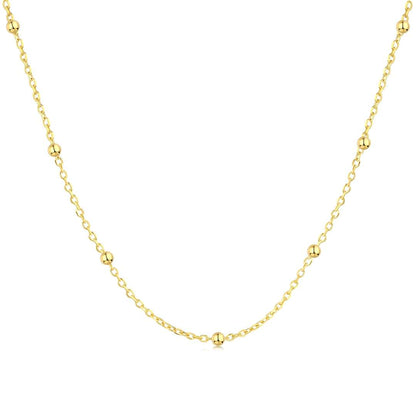 [Amore Jewels]Small Bead Clavicle Chain Simple Necklace