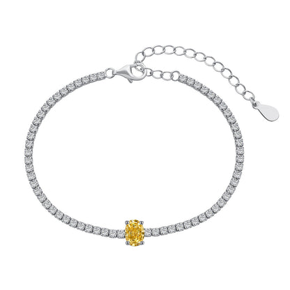 [Amore Jewels]0.75 Carat Exquisite Oval Cut Daily Bracelet