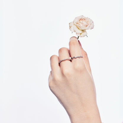 [Amore Jewels]Ornate Vibrant Round Cut Daily Ring