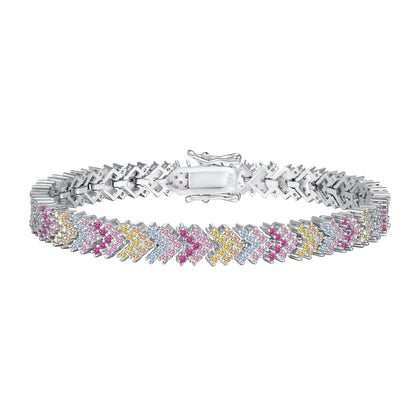 [Amore Jewels]Ornate Sparkling Round Cut Party Bracelet