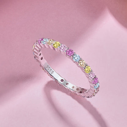 [Amore Jewels]Elegant Vivid Round Cut Daily Ring