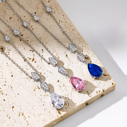 [Amore Jewels]Dazzling Pear Cut Necklace