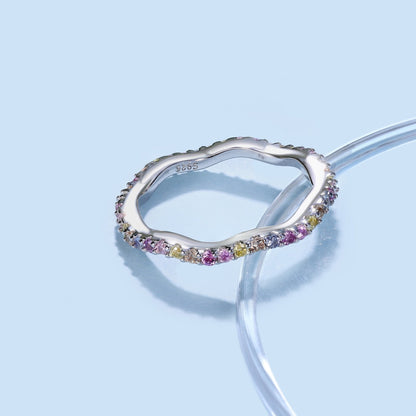 [Amore Jewels]Dainty Colorful Round Cut Party Ring