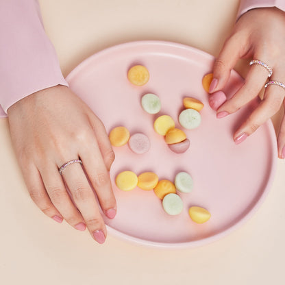 [Amore Jewels]Unique Scintillating Round Cut Daily Ring