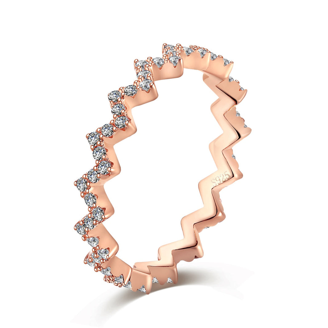 [Amore Jewels]Delicate Enchanting Wave Shape Daily Ring
