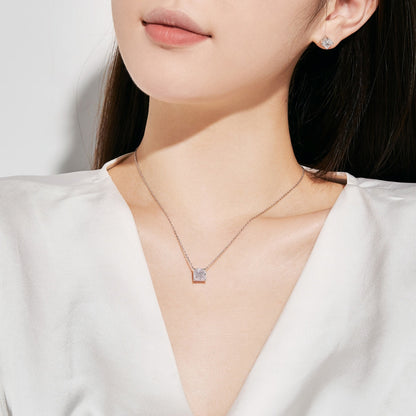 [Amore Jewels]1.0 Carat Radiant Princess Cut Wedding Earrings
