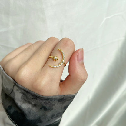 [Amore Jewels]Eternity Moon & Star Ring