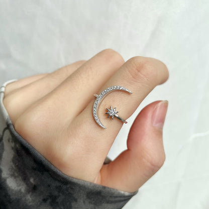 [Amore Jewels]Eternity Moon & Star Ring