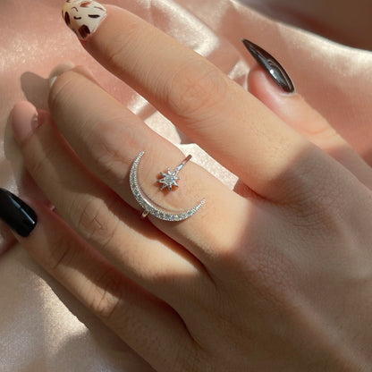 [Amore Jewels]Eternity Moon & Star Ring