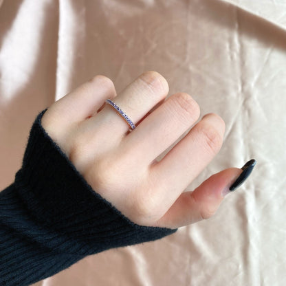 [Amore Jewels]Delicate Sparkling Round Cut Daily Ring