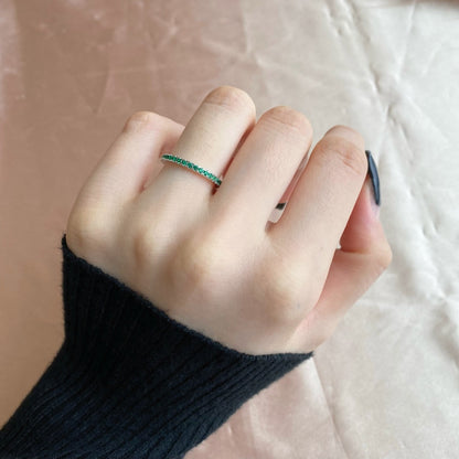 [Amore Jewels]Delicate Sparkling Round Cut Daily Ring