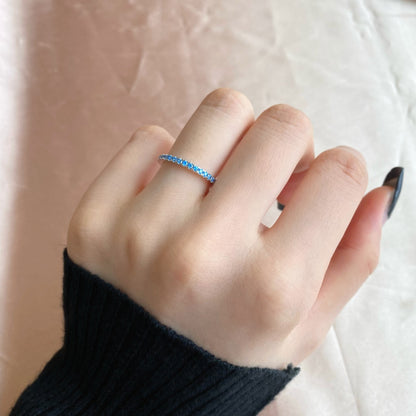 [Amore Jewels]Delicate Sparkling Round Cut Daily Ring