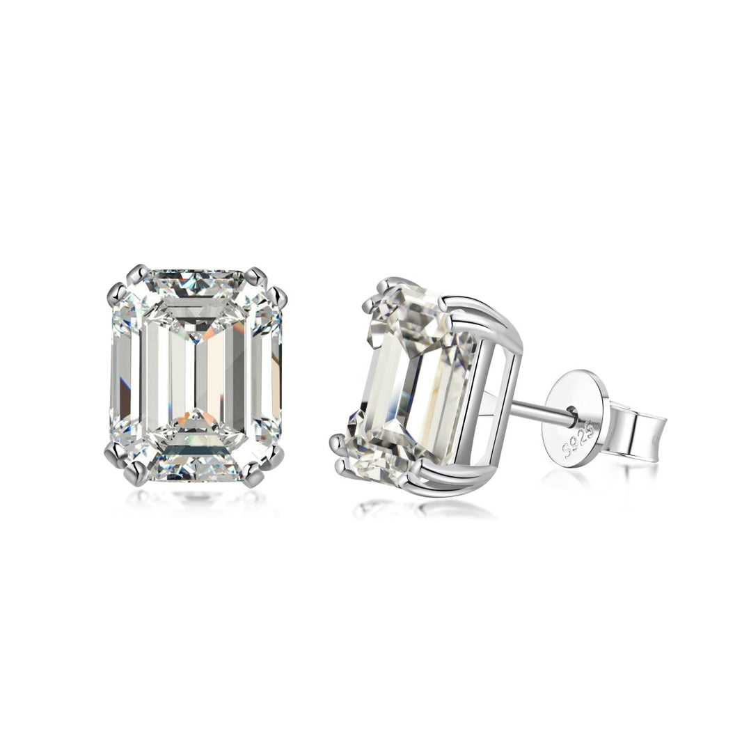 [Amore Jewels]Dazzling Square Shape Earrings